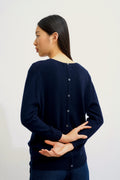 Jersey Cuello Redondo Abotonado Espalda - Estaris - Navy