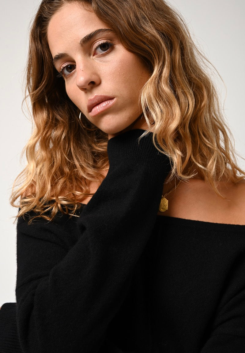 Pull Col Rond - Faraut - Noir