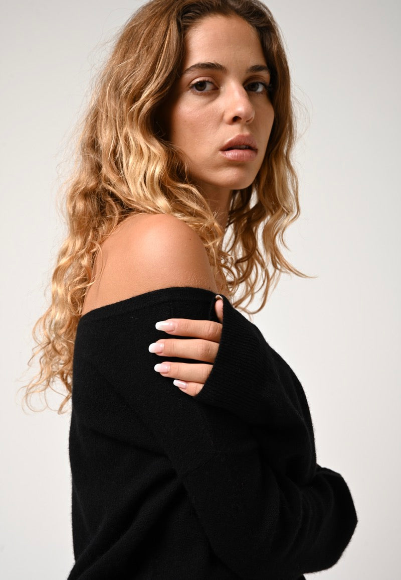 Pull Col Rond - Faraut - Noir