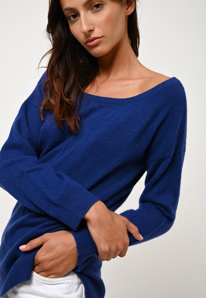 Pull Col Rond Faraut - Outremer - 100% Cachemire - Femme