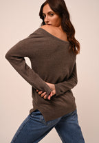Round-Neck Jumper - Faraut - Heathered Taupe