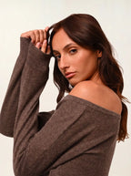 Pull Col Rond - Faraut - Taupe Chiné