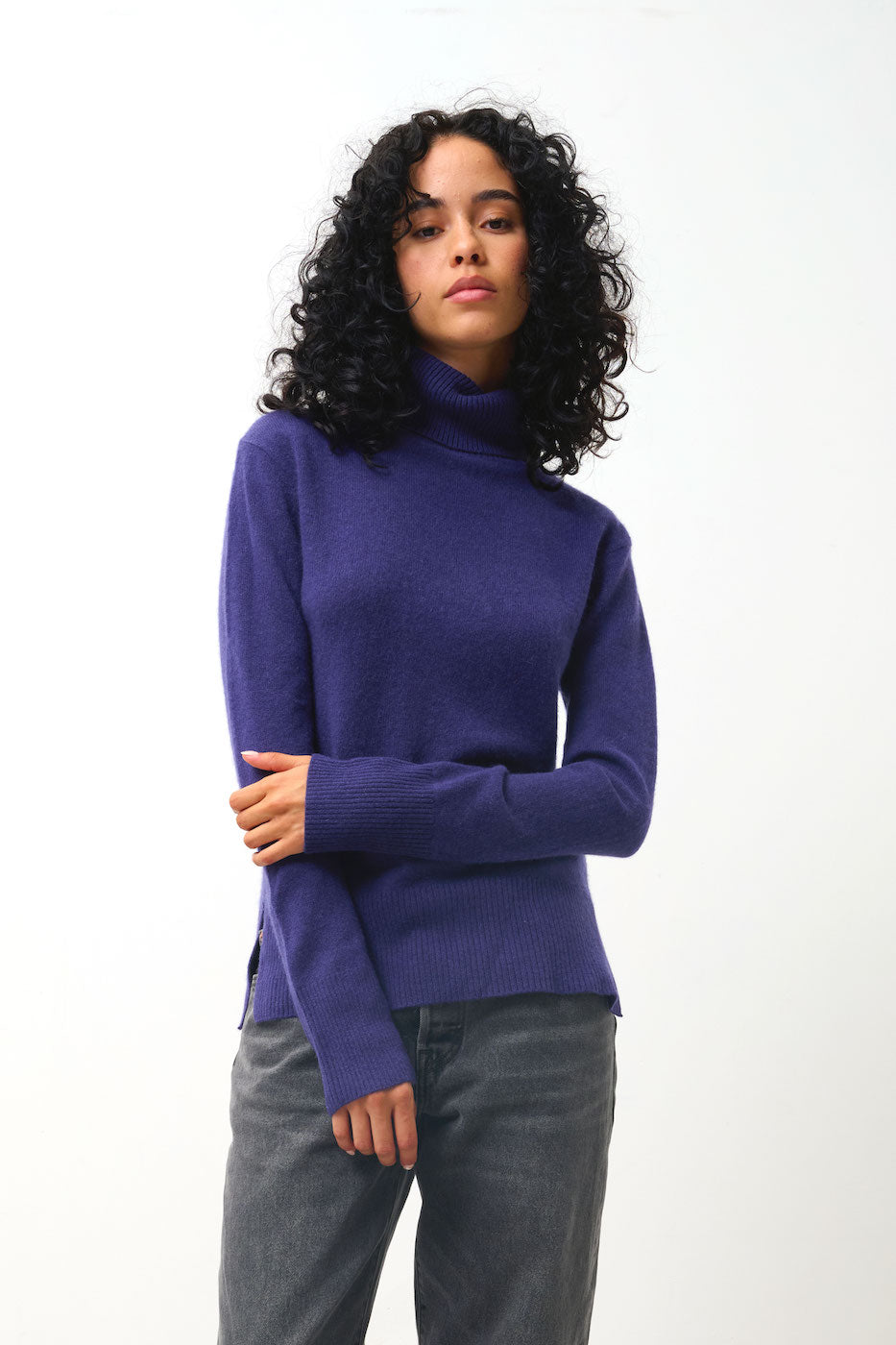 Pull Col Roulé Fornet - Purple