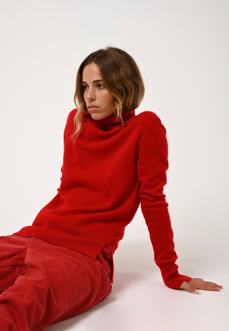 Suéter de Cuello Vuelto - Fornet - Rojo