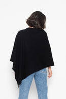 Poncho Carra - Noir - 100% Cachemire 2 Fils - Femme