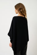 Poncho Carra - Noir - 100% Cachemire 2 Fils - Femme