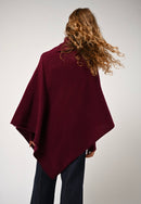 Poncho Carra - Bordeaux - 100% Cachemire 2 Fils - Femme