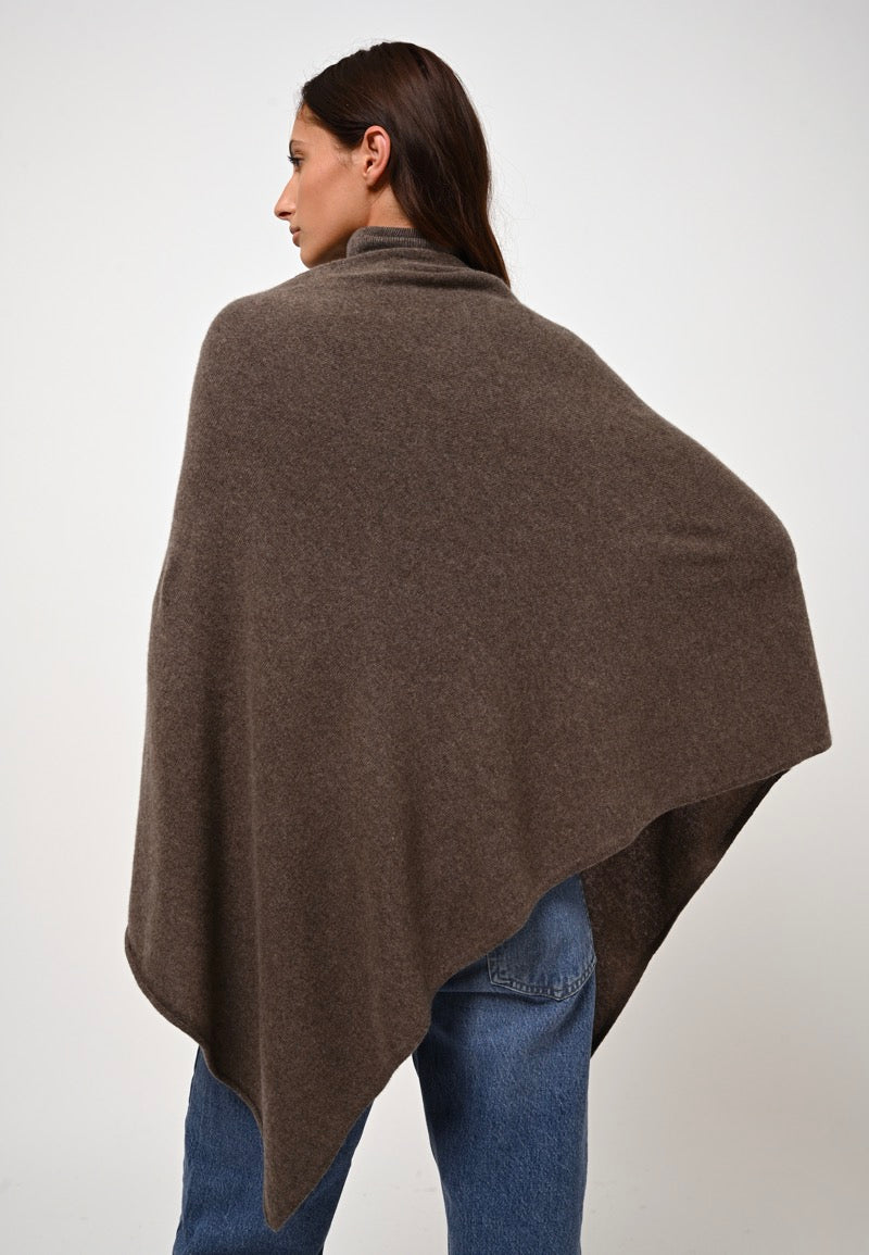 Poncho - Carra - Heathered Taupe