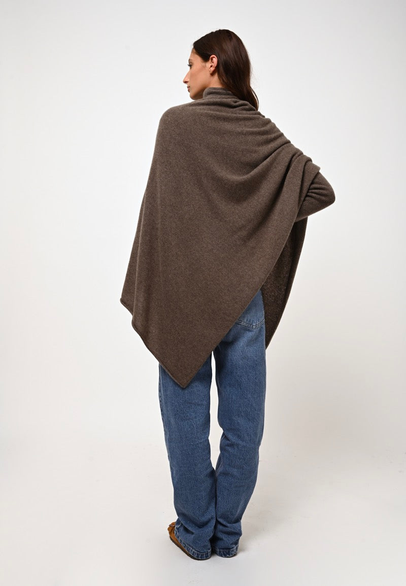 Poncho - Carra - Heathered Taupe
