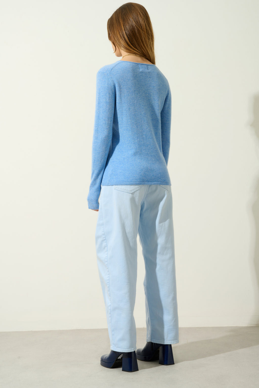 V-Neck Sweater - Galise - Sky