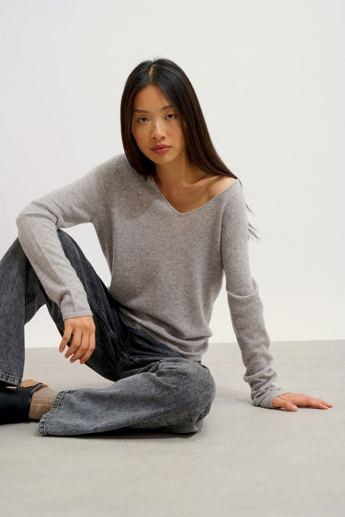 Pull Col V - Galise - Nuage Chiné