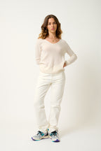 V-Neck Jumper - Galise - Ivory