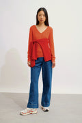 Pull Col V - Galise - Orange