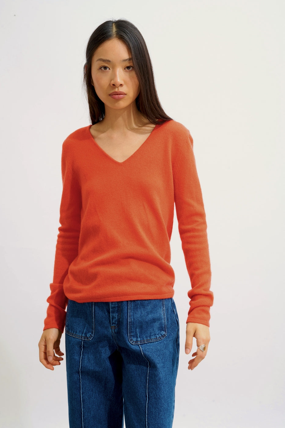 Pull Col V - Galise - Orange