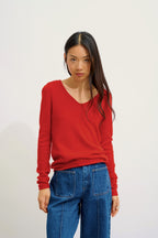 V-Neck Jumper - Galise - Red