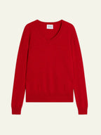 V-Neck Jumper - Gardoria - Red