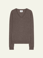 Pull Col V - Gardoria - Taupe Chiné