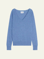 Jersey cuello en V - Giusalet - Celeste