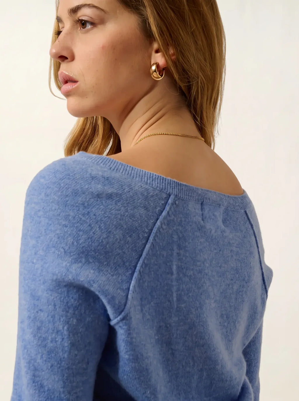 Jersey cuello en V - Giusalet - Celeste