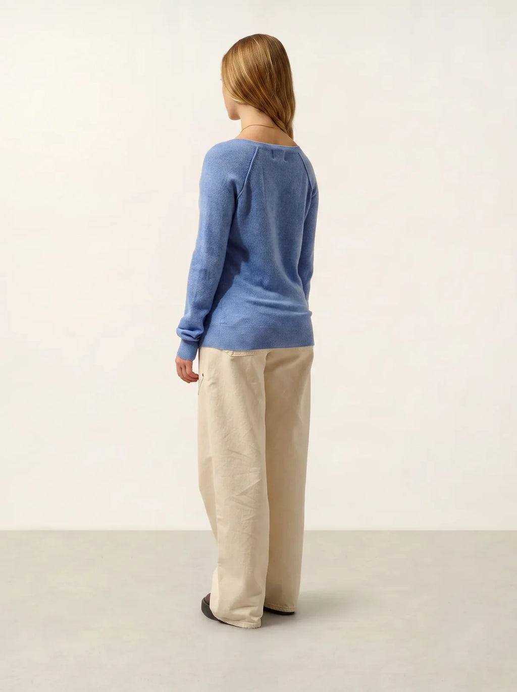 Jersey cuello en V - Giusalet - Celeste