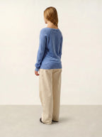 Jersey cuello en V - Giusalet - Celeste