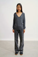 Jersey Cuello Pico - Giusalet - Antracita Jaspeada