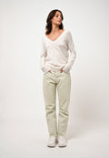 Jersey Cuello Pico - Giusalet - Marfil