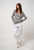 V-Neck Jumper - Giusalet - Cloudy Marl