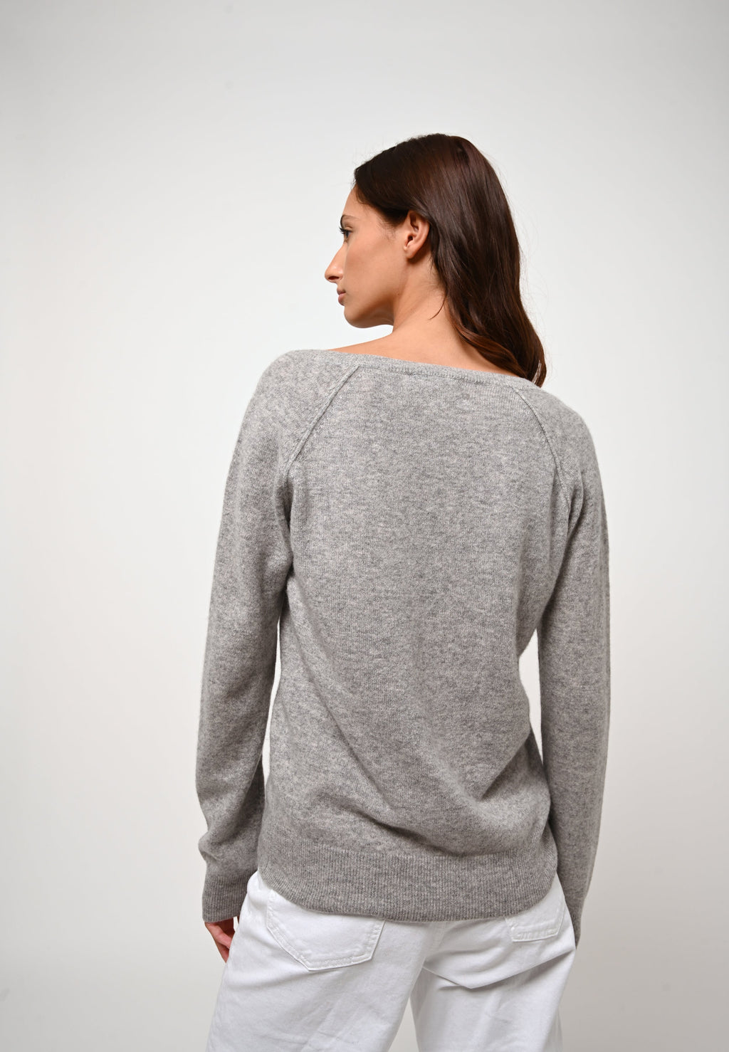 V-Neck Jumper - Giusalet - Cloudy Marl