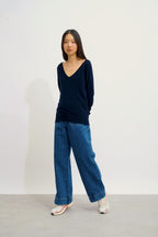 Pull Col V - Giusalet - Navy