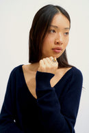 Pull Col V - Giusalet - Navy