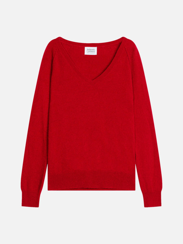 V-Neck Jumper - Giusalet - Red