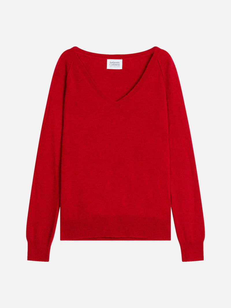 Pull Col V  - Giusalet - Rouge