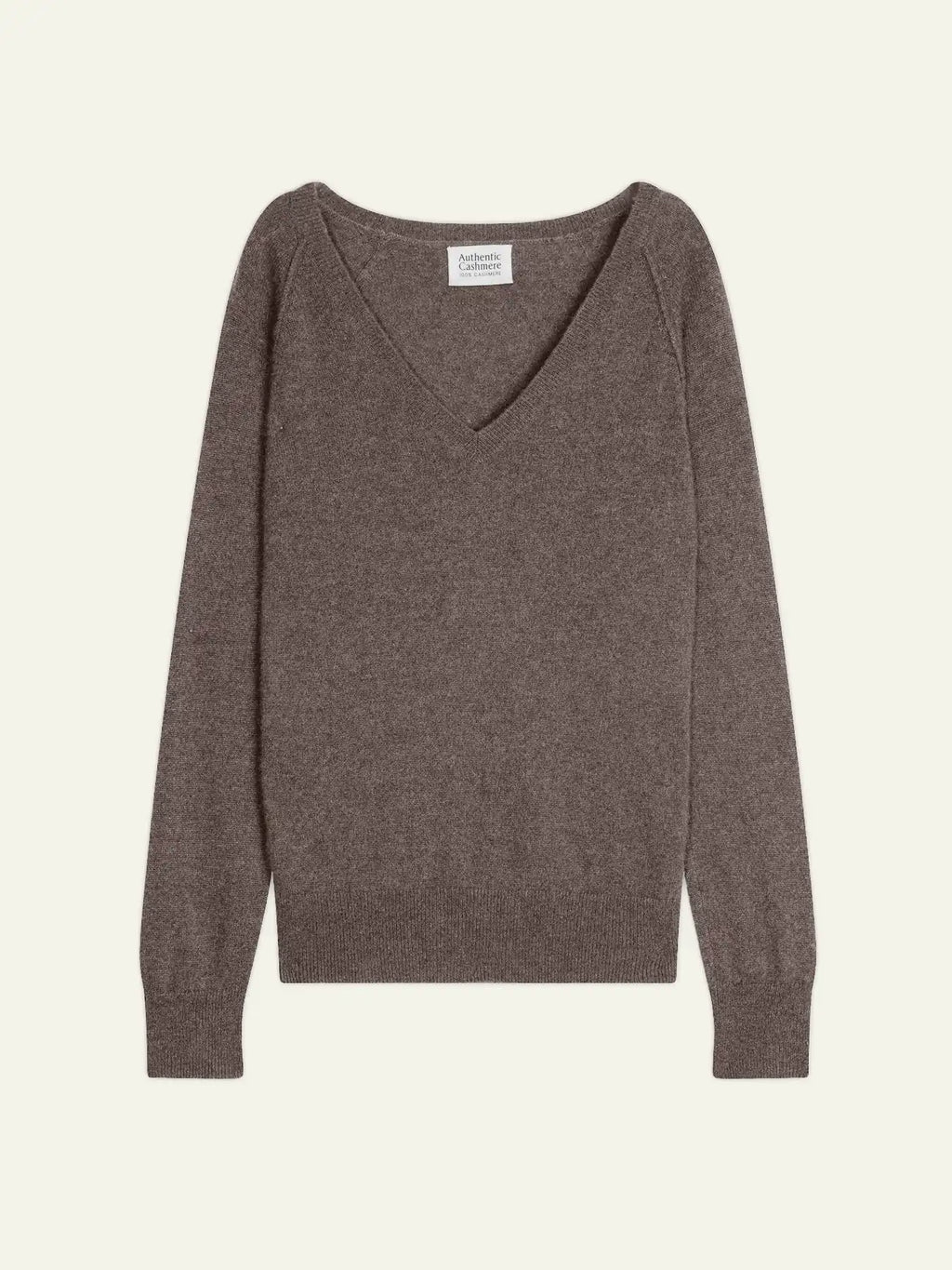 Pull Col V - Giusalet - Taupe Chiné