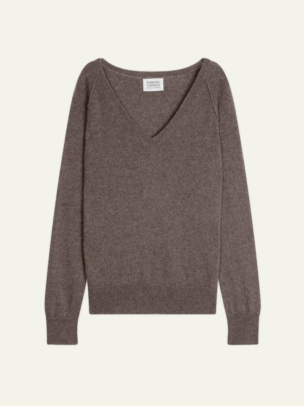 Pull Col V - Giusalet - Taupe Chiné