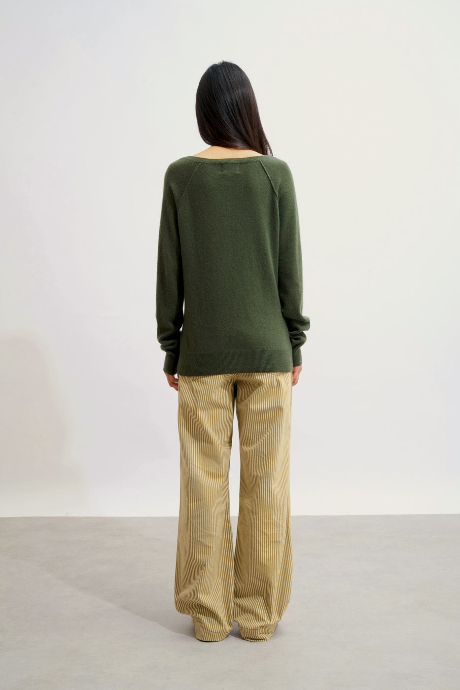 Pull Col V - Giusalet - Kaki