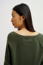 Pull Col V - Giusalet - Kaki