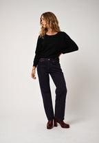 Pull Chauve Souris Goléon - Noir - 100% Cachemire 2 Fils
