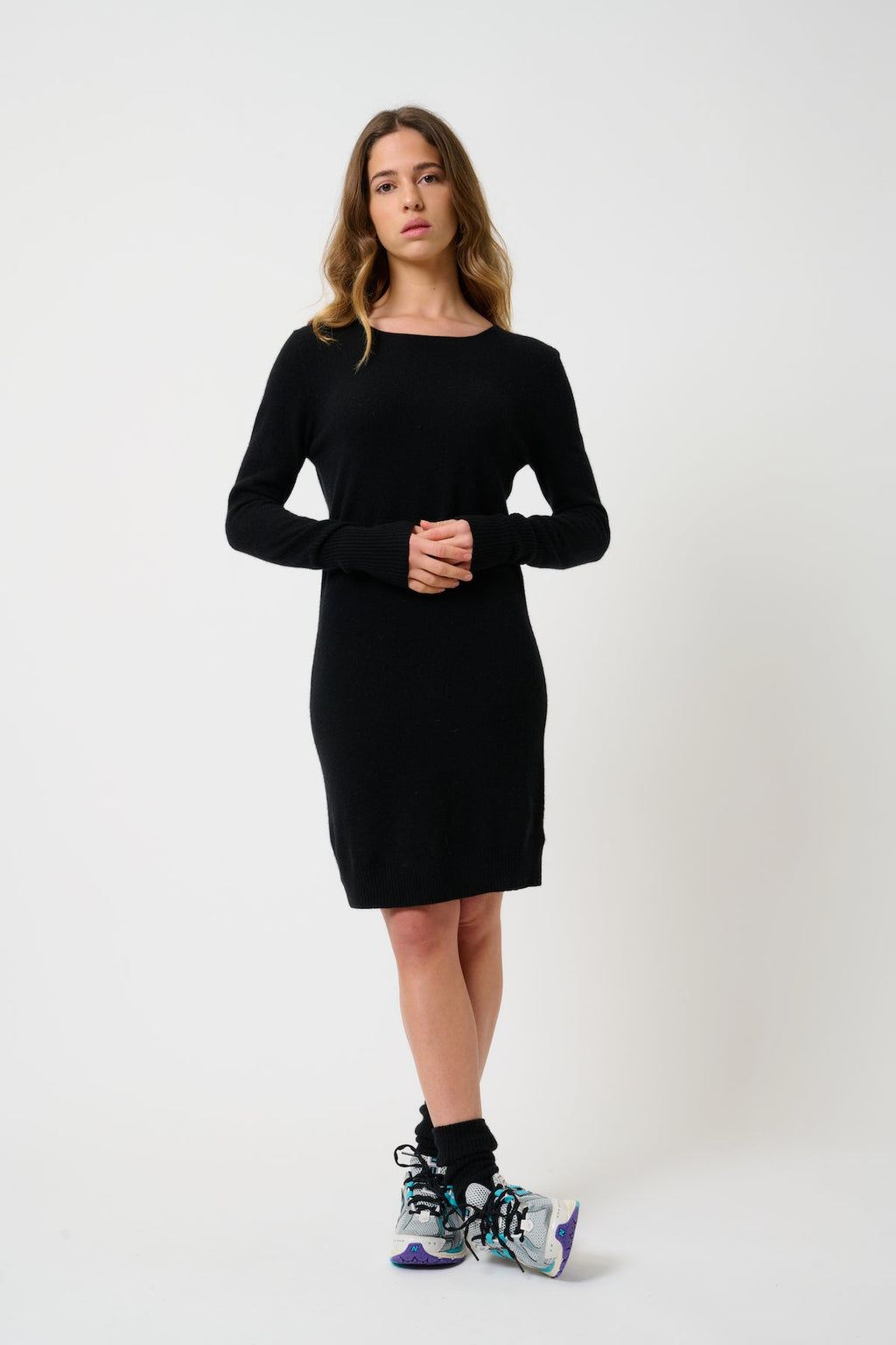 Round Neck Dress - Armet - Black