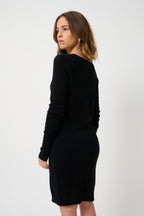 Round Neck Dress - Armet - Black