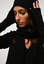 Serre Mittens - Black - 100% 2-ply Cashmere - Mixed