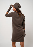 Authentic Cashmere - Vestido Armet Cuello Redondo - Topo Moteado - 100% Cachemira 2 Hilos - Mujer