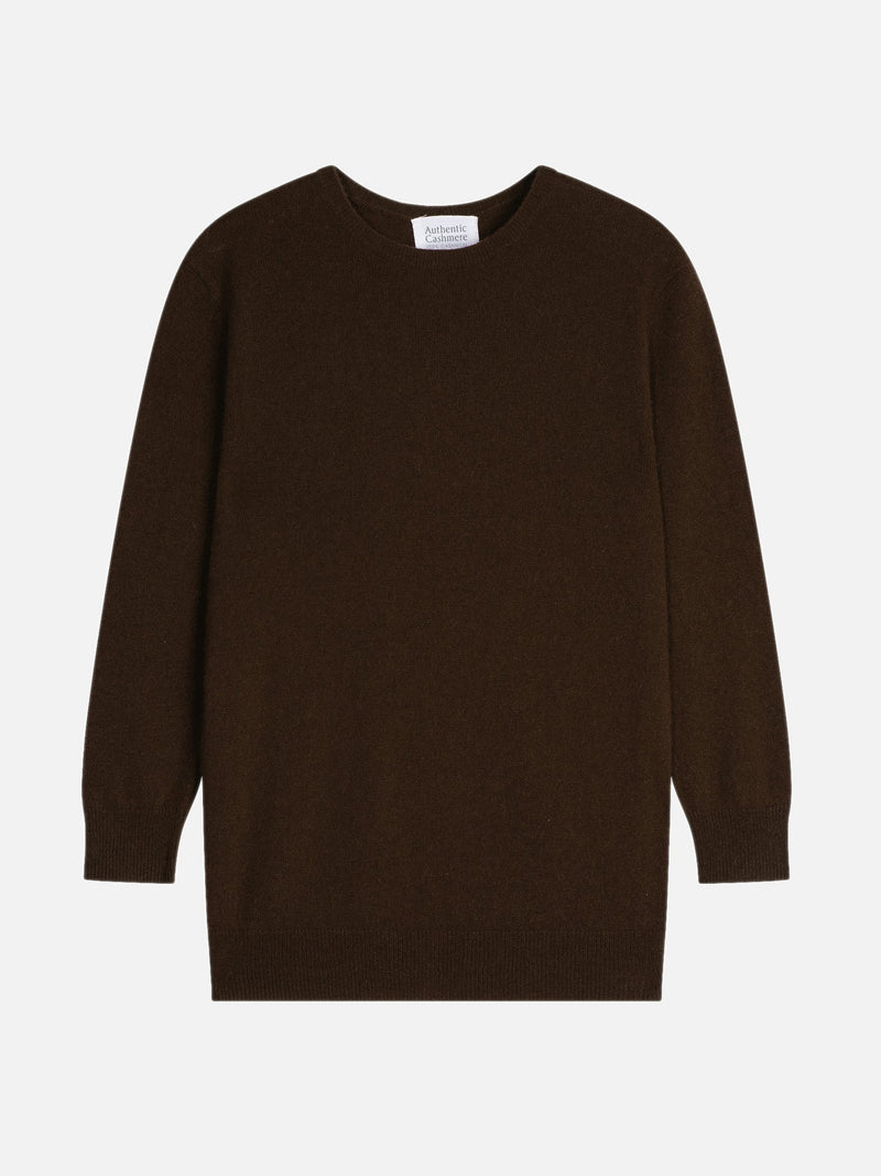 Pull Col Rond Boutonné Dos - Estaris - Choco
