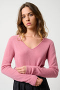 Jersey Cuello en V - Galise - Rosa