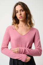 Jersey Cuello en V - Galise - Rosa