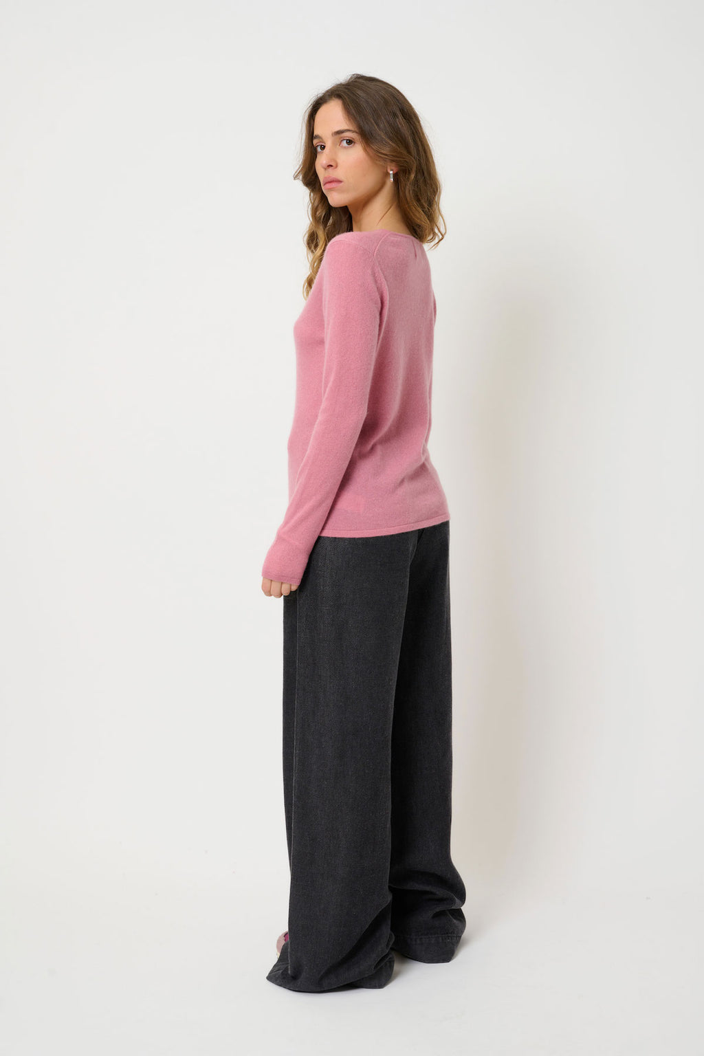 Jersey Cuello en V - Galise - Rosa