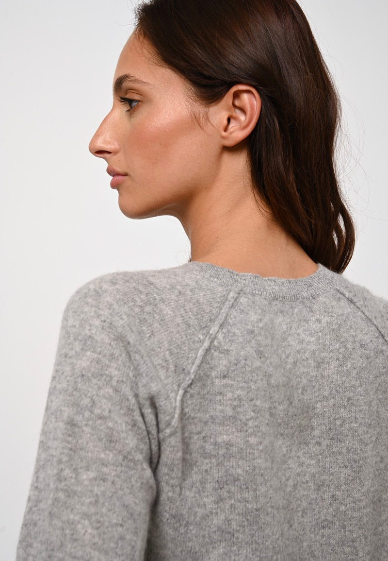 Jersey Cuello Redondo Etret - Nuage Chiné - 100% Cachemira 2 Hilos