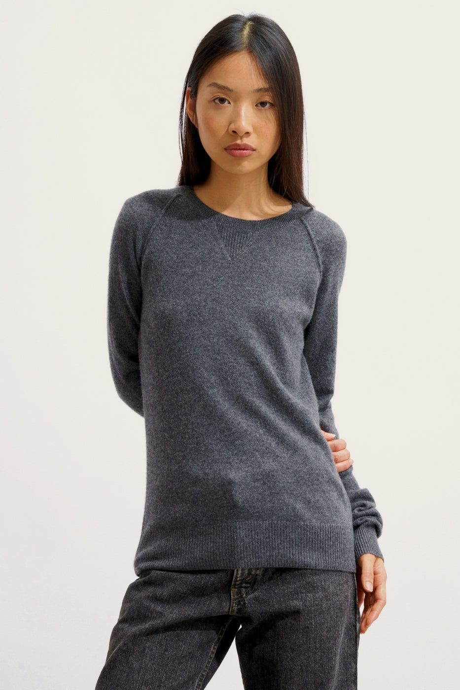 Jersey Cuello Redondo - Etret - Antracita Jaspeada