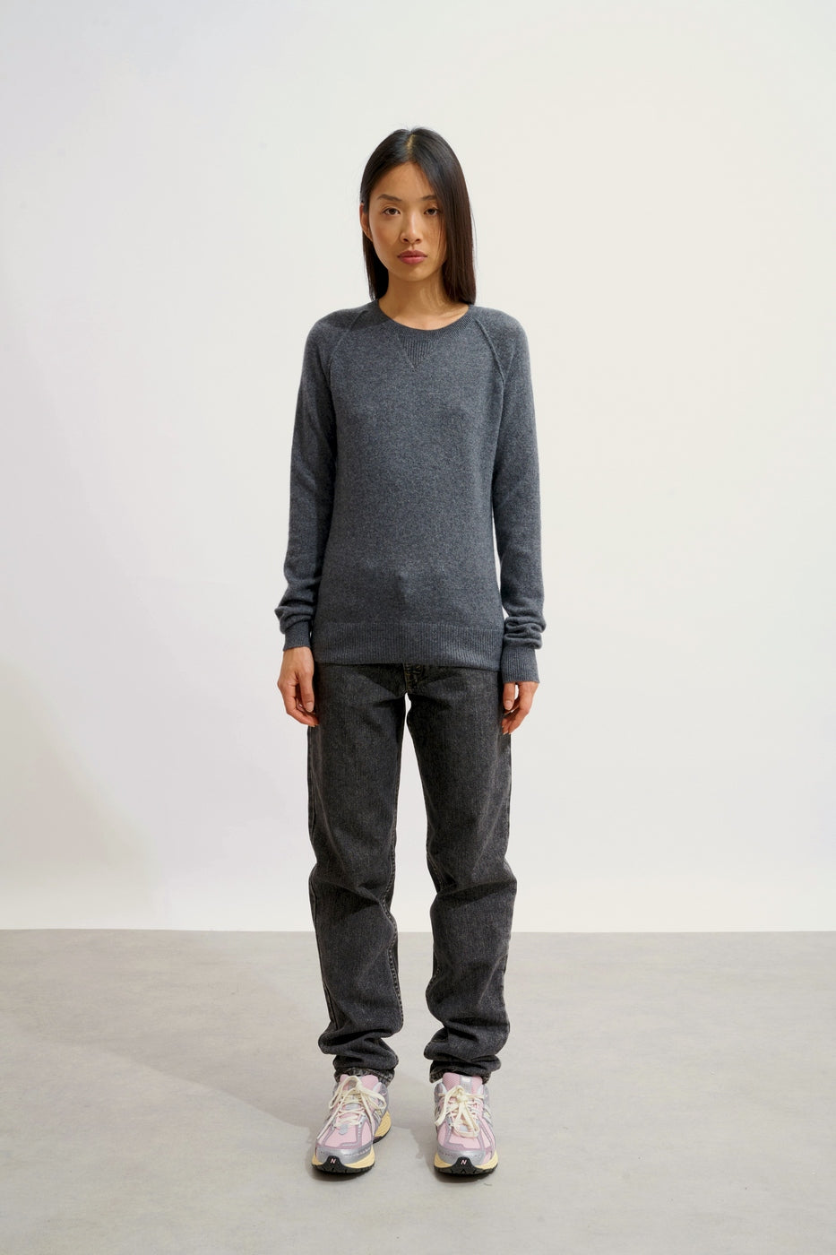 Jersey Cuello Redondo - Etret - Antracita Jaspeada