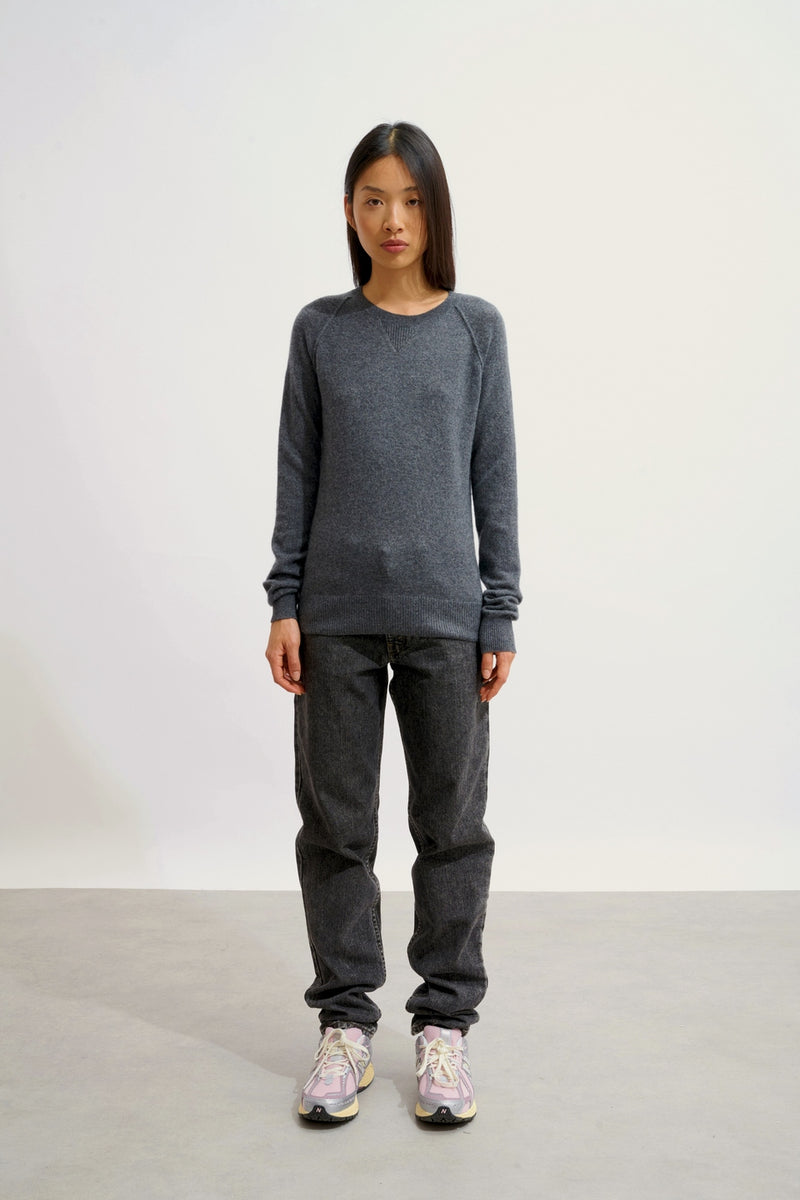 Pull Col Rond - Etret - Anthracite Chiné